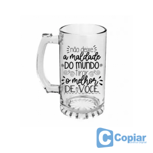 Caneca de chopp vidro 475ml vidro  colorida Sublimação  