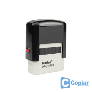 Carimbo Automático Trodat Printy 4910 P2  Medida da Impressão: 26x10mm / Cor da tinta preta /   Máximo de linhas: 3 Linhas / Colocar as informações do carimbo em observação no final da compra.