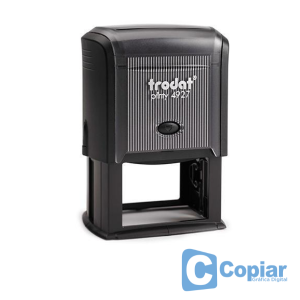 Carimbo Automático Trodat Printy 4927 P4 Preto  Medida da Impressão: 60x40mm / Cor do Refil de Tinta: Preto /   Colocar as informações do carimbo em observação no final da compra.